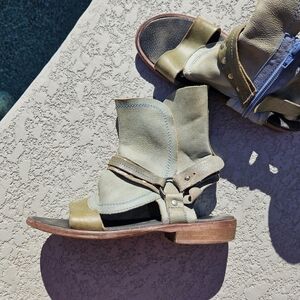 Free People Leather Gladiator Boot Sandals